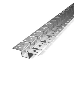 2 meter fleksibel indmuringsprofil til indspartling eller indmuring, Anodiseret aluminium til både inde og ude.