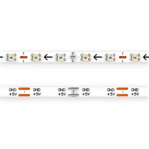 WS2812b RGBIC Pixel LED strip, Bredde: 2,7 mm, 160 Pixels/m, 5V DC, IP30, Digitalt LED Bånd