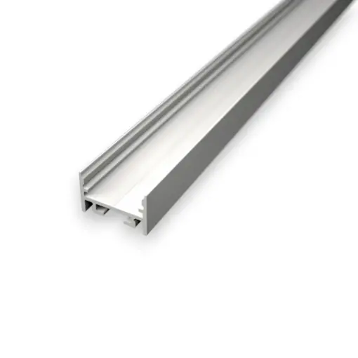 S11 Hvid Anodiseret alu-profil til LED bånd og LED strips. Overflademontering, Ude og inde.