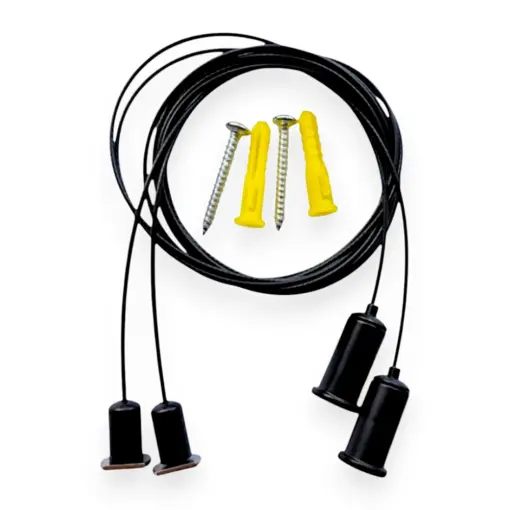 Sort wire-ophæng til vores S11, S12 og R6 anodiserede alu-profiler til LED bånd og LED strips