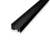 S11 Sort Anodiseret alu-profil til LED strip og LED strips. Overflademontering, Ude og inde.
