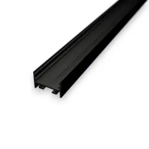 S11 Sort Anodiseret alu-profil til LED strip og LED strips. Overflademontering, Ude og inde.
