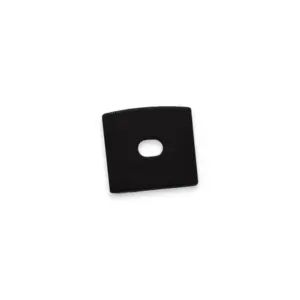 Sort endestykke med hul til ledningsgennemførsel til vores S12 anodiserede alu-profil. Giver en flot afslutning.