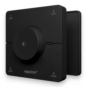 Alternative view of Miboxer 4-zoner Trådløs Drejelysdæmper til Single Color & CCT Sort