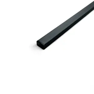 Topmet Bengton12 sort alu-profil til led strips og led bånd, overflademontering, passer i fibrotech akustikpanel