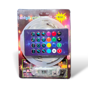 5 meter USB RGBIC Digitalt Fairy perle pixel lyskæde til USB tilslutning med Bluetooth og Fysisk fjernbetjening, 5VDC