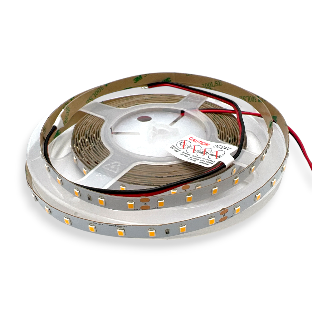 Athena PRO 24V LED Strip med høj energieffektivitet på 150 lumens pr. Watt, 7,2W/m, 1077-1108 lm/m, 3000K, 4000K, 36W