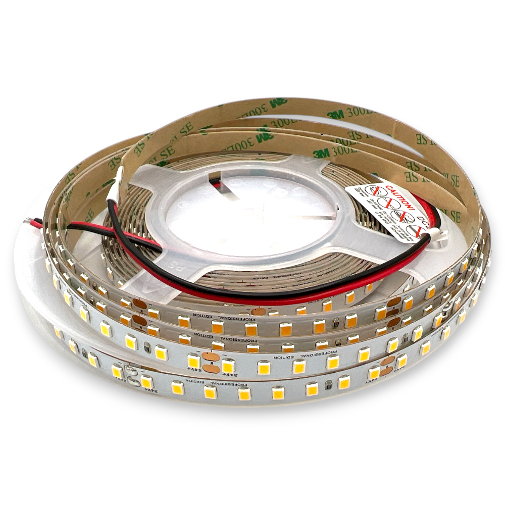 Athena PRO 24V LED Strip med høj energieffektivitet på 150 lumens pr. Watt, 9,6W/m, 1426-1519 lm/m, 3000K, 4000K, 48W