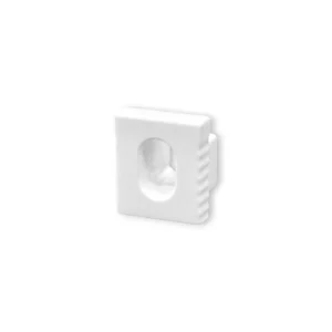 Endestykke til SLIM-XS Alu-profil med hul til ledningsgennemførsel, Hvid