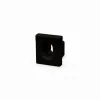 Endestykke til SLIM-XS Alu-profil med hul til ledningsgennemførsel, Sort