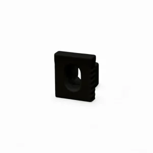 Endestykke til SLIM-XS Alu-profil med hul til ledningsgennemførsel, Sort