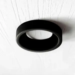Sort lakeret påbygningsdåse til møbelspot, Spot Ø:50-55 mm, Udvendig: Ø:70 mm