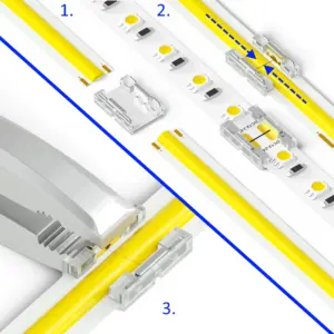 EdgeClip samlemuffe til LED strips COB/SMD vejledning