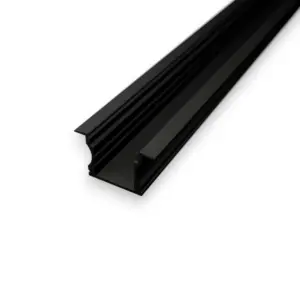 Hvidmalet dyb og planforsænket anodiseret alu-profil til brug med LED strips.