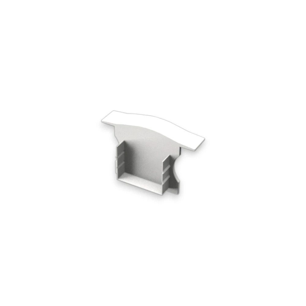 R2 endestykke Hvid 1 Endestykke / Afslutning til R2 Dyb Anodiseret Alu-profil, Hvid