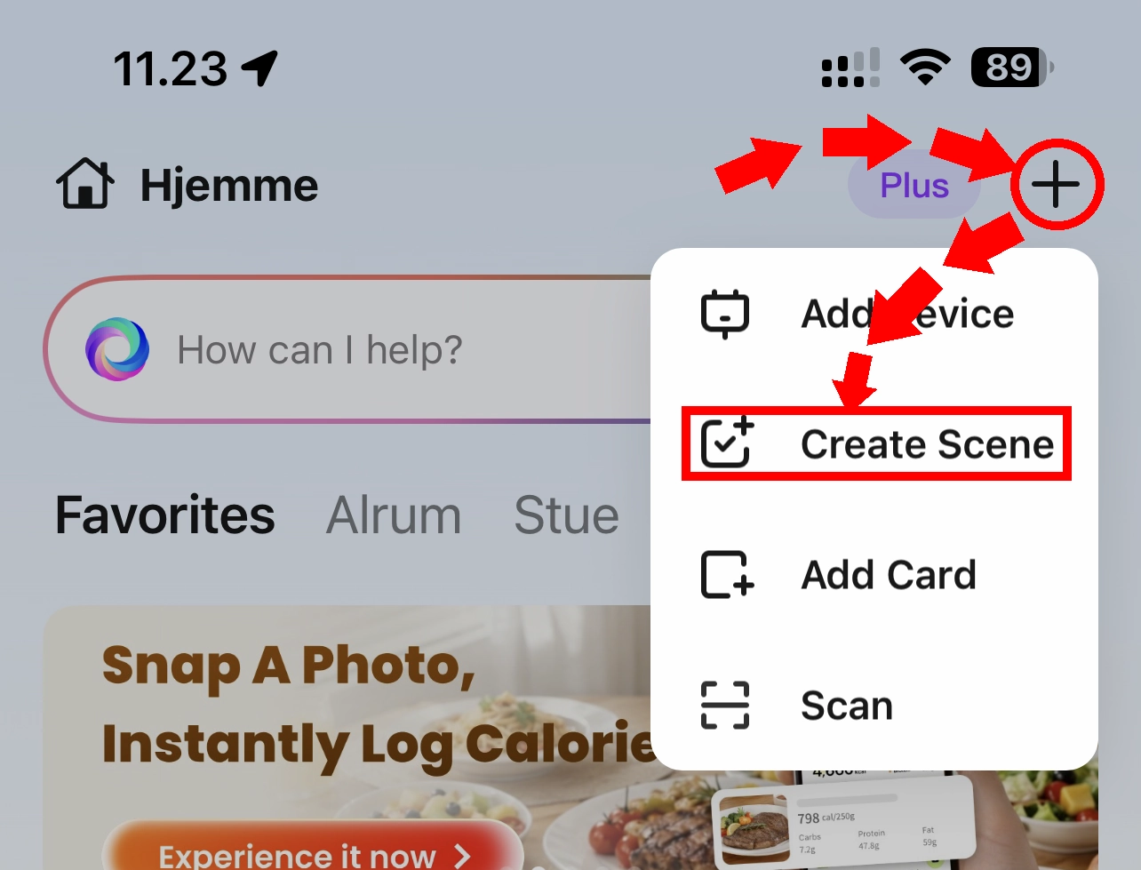 1 smartlife create new scene