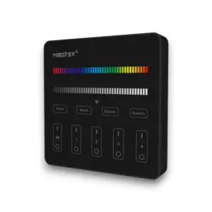 Miboxer Sort Vægpanel / Fjernbetjening til RGBW, 2.4GHz RF, Op til 30 meters rækkevidde, IP20