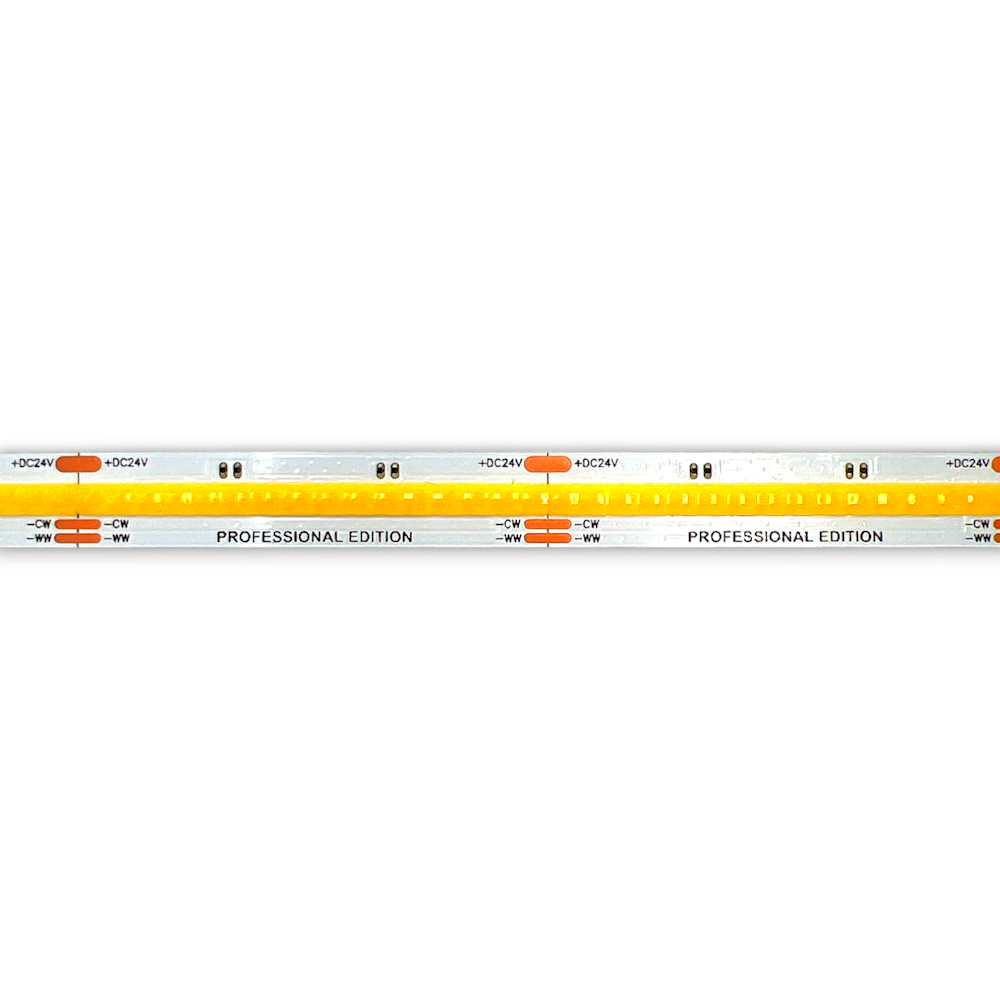 5 meter PRO CCT COB LED Strip | 24V DC | 2700K-6000K | 15W/m | ≥Ra90 2 5 meter PRO CCT COB LED Strip | 24V DC | 2700K-6000K | 15W/m | ≥Ra90 - Billede 2